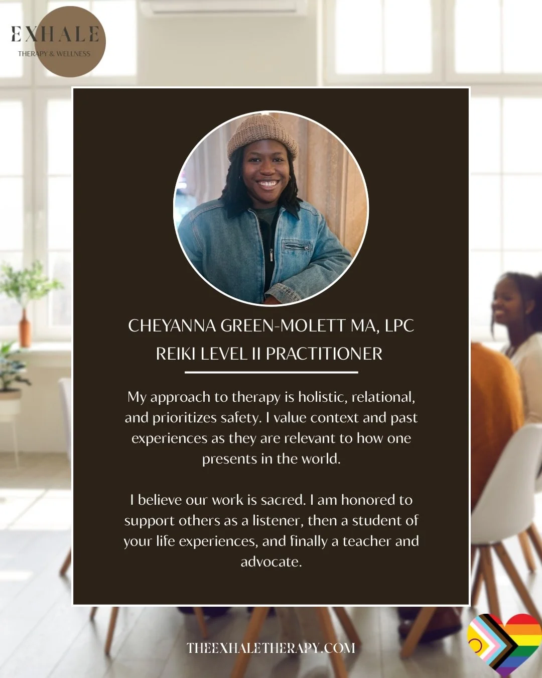 Happy Tuesday y&rsquo;all! I hope the sun is shining where you are, and if not, I hope you find ways to experience the warmth and contentment the sunshine brings. 

I wanted to formally introduce myself and the services that I offer. I am a licensed 