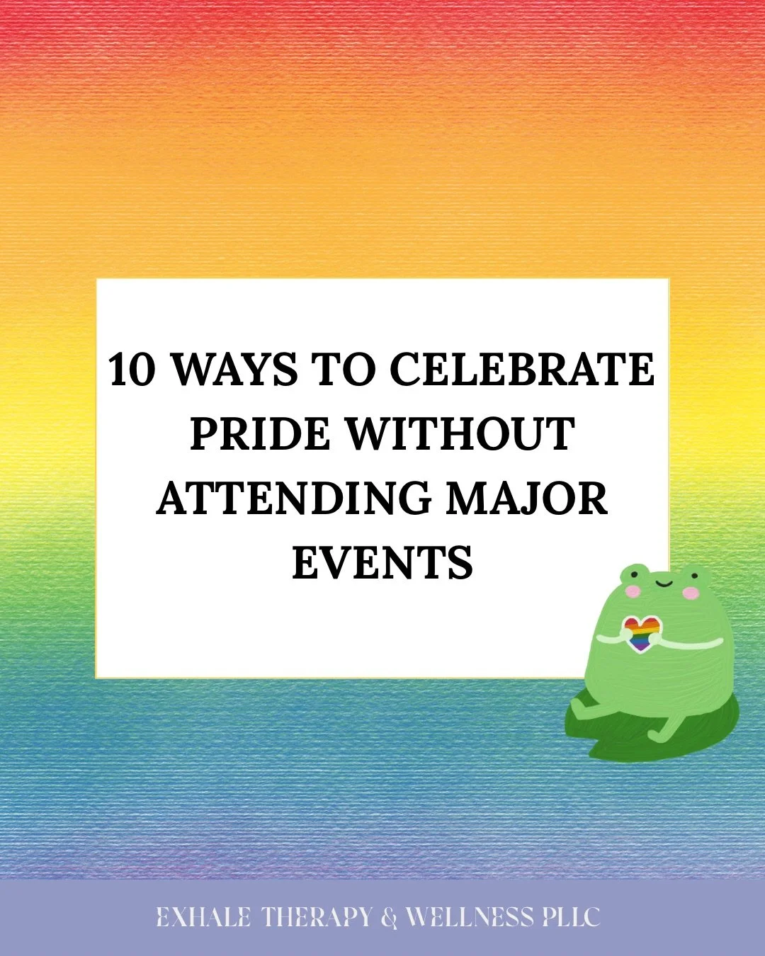 Happy Pride Month y&rsquo;all! Whether you&rsquo;re apart of the LGBTQIA+ community or an ally, I wanted to share ways that you can celebrate Pride without attending any large social events. 

Share your celebration plans below! 

#mentalhealth #mind