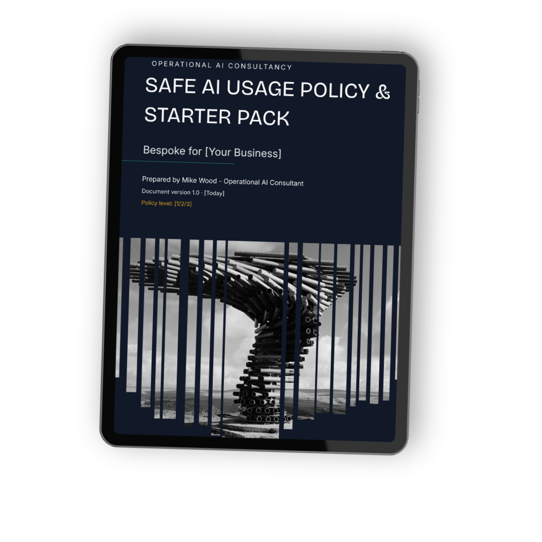 Safe AI Usage Policy on Tablet