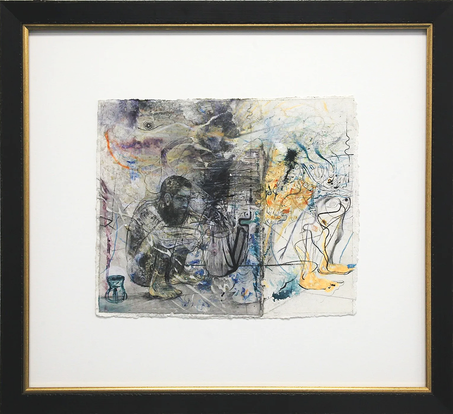 El rezo/ Prayer | 14" x 12" | 2024 | Mixed media on handmade paper