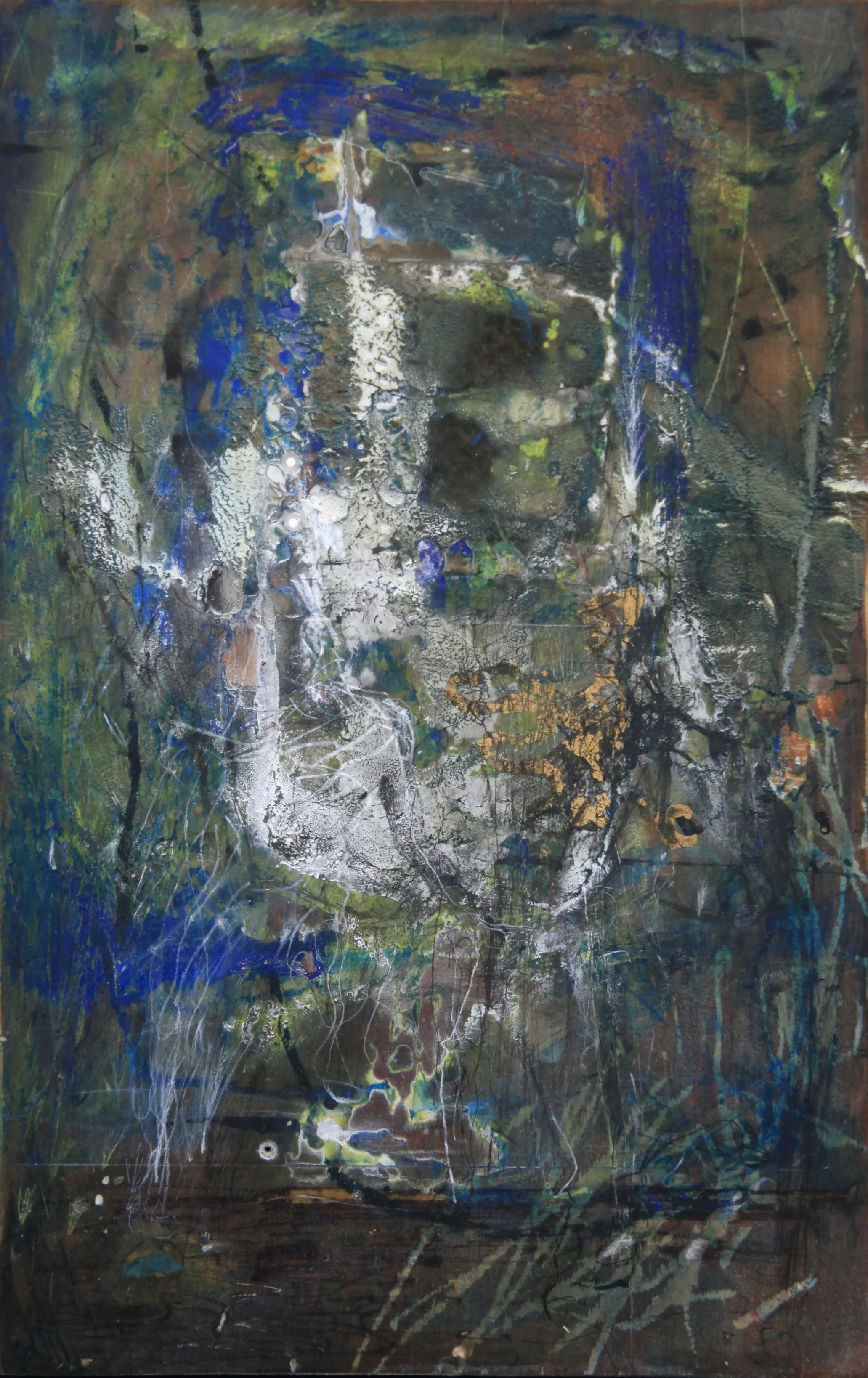 Colmenita/Little Hive | 14” x 22” | 2025 | Mixed Media on Panel