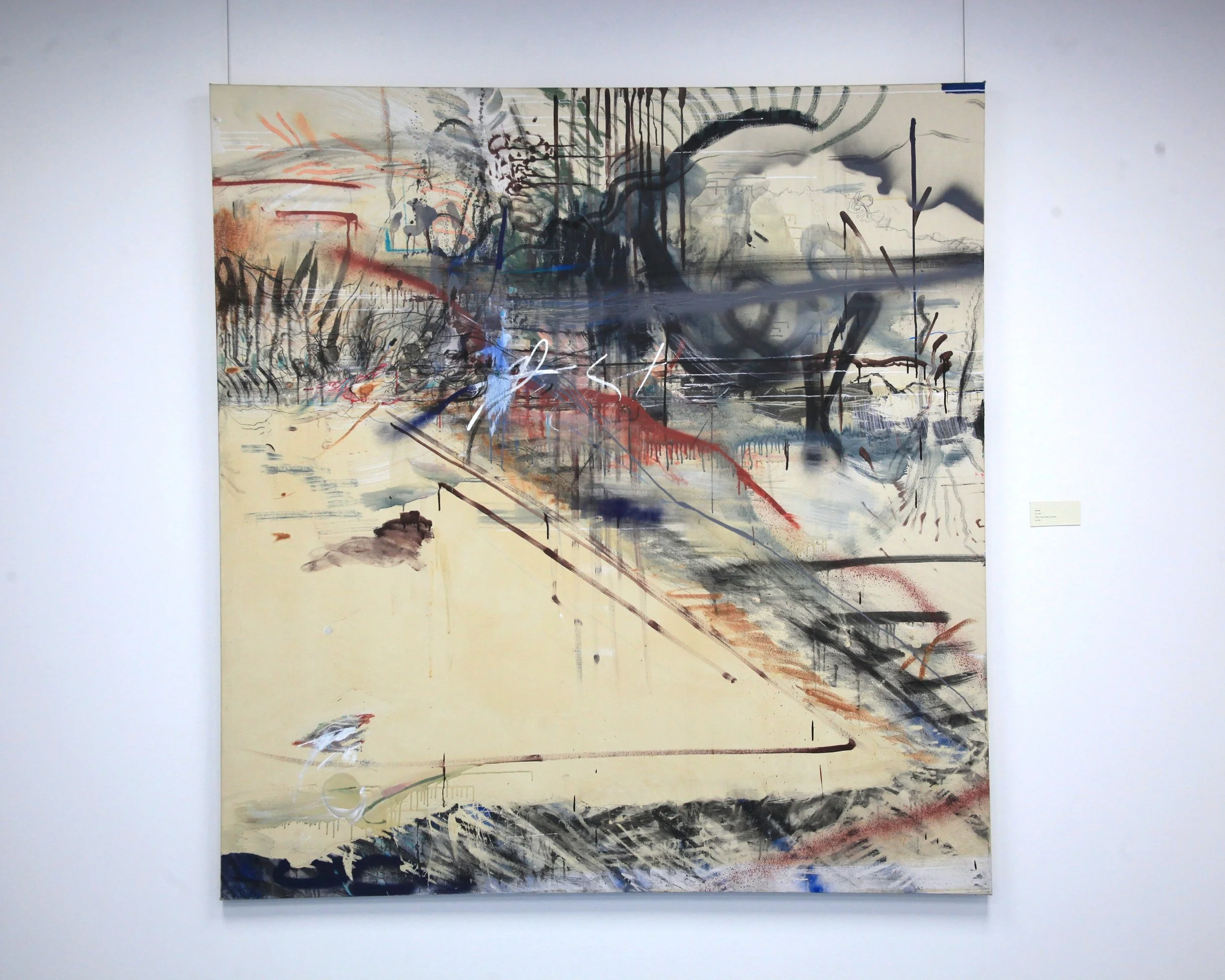 Corner | 2024 | 76" x 80" | Mixed media on canvas 