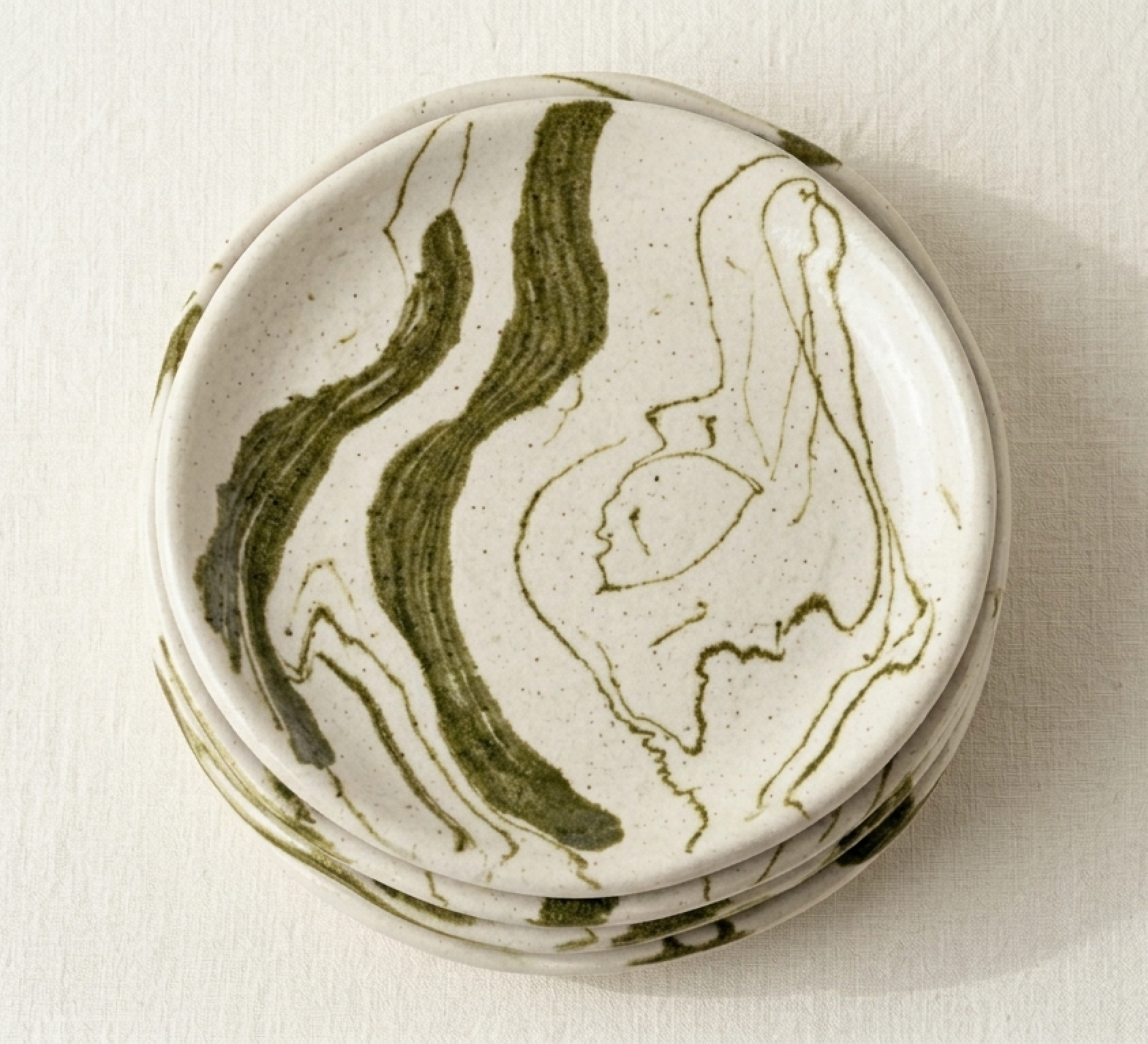 Marmorierter Teller Keramik Event Stuttgart