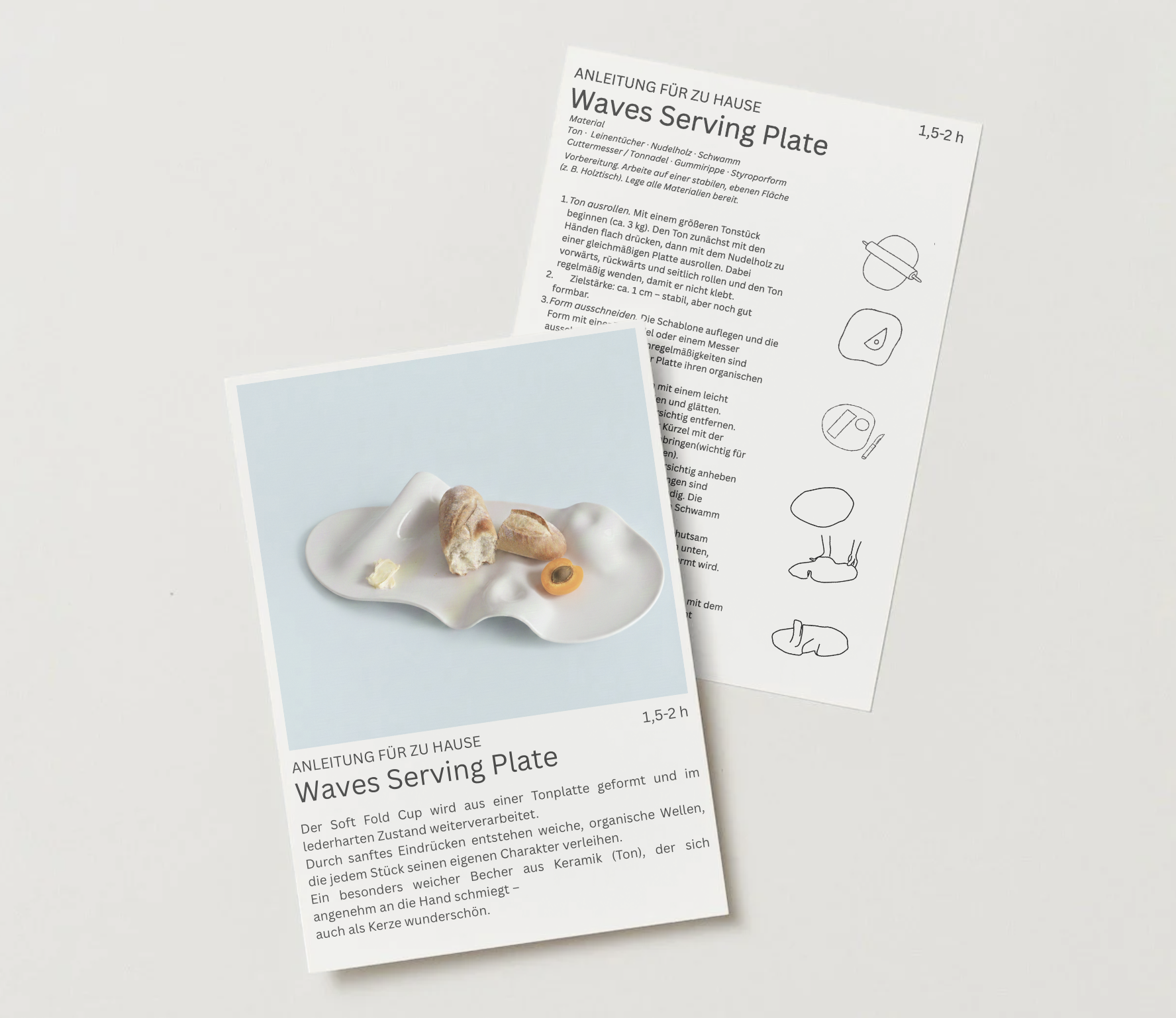 Anleitung Waves Serving Plate Print & Digital