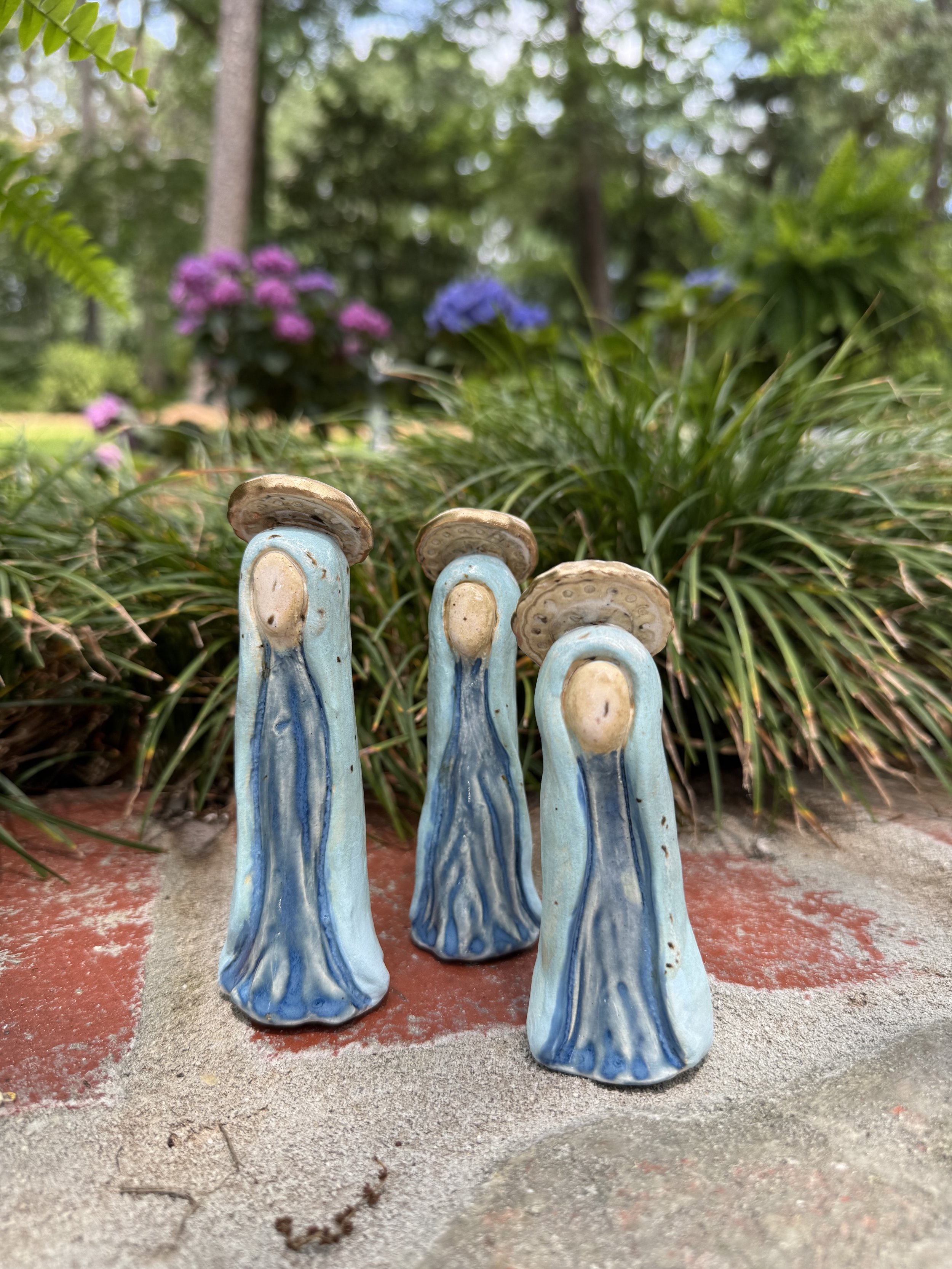 Serene Mother Mary Mini Statues