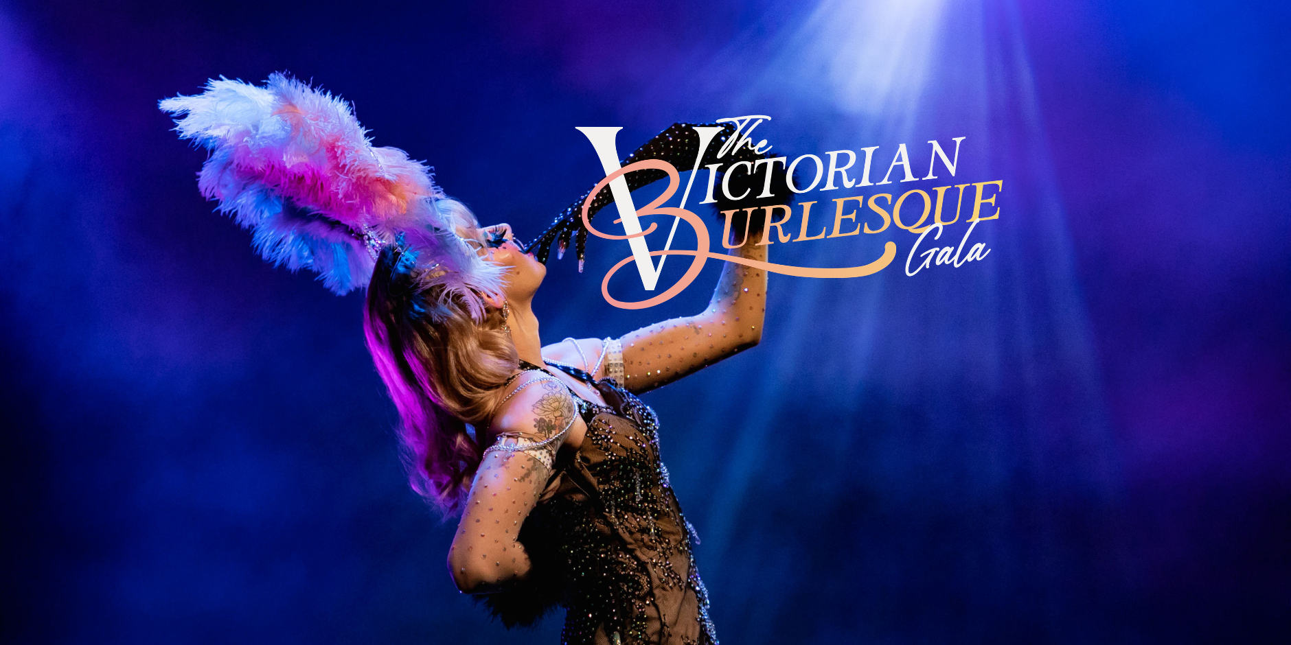 A close up image of Dorian Courtisan performing a burlesque routine as part of the victorian burlesque gala
