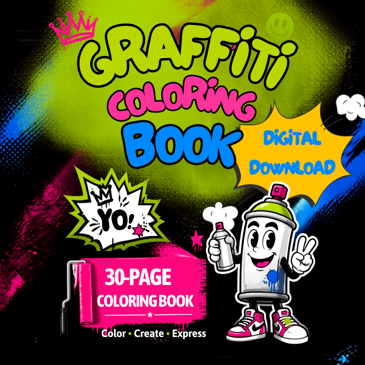 Graffiti Coloring Book