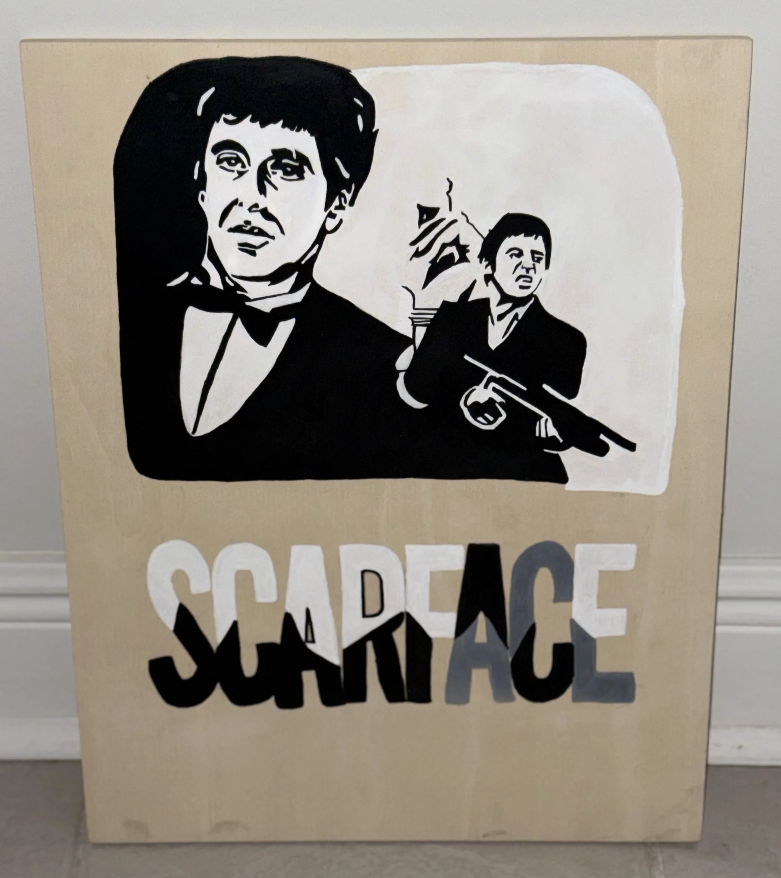 Scarface Wood Art