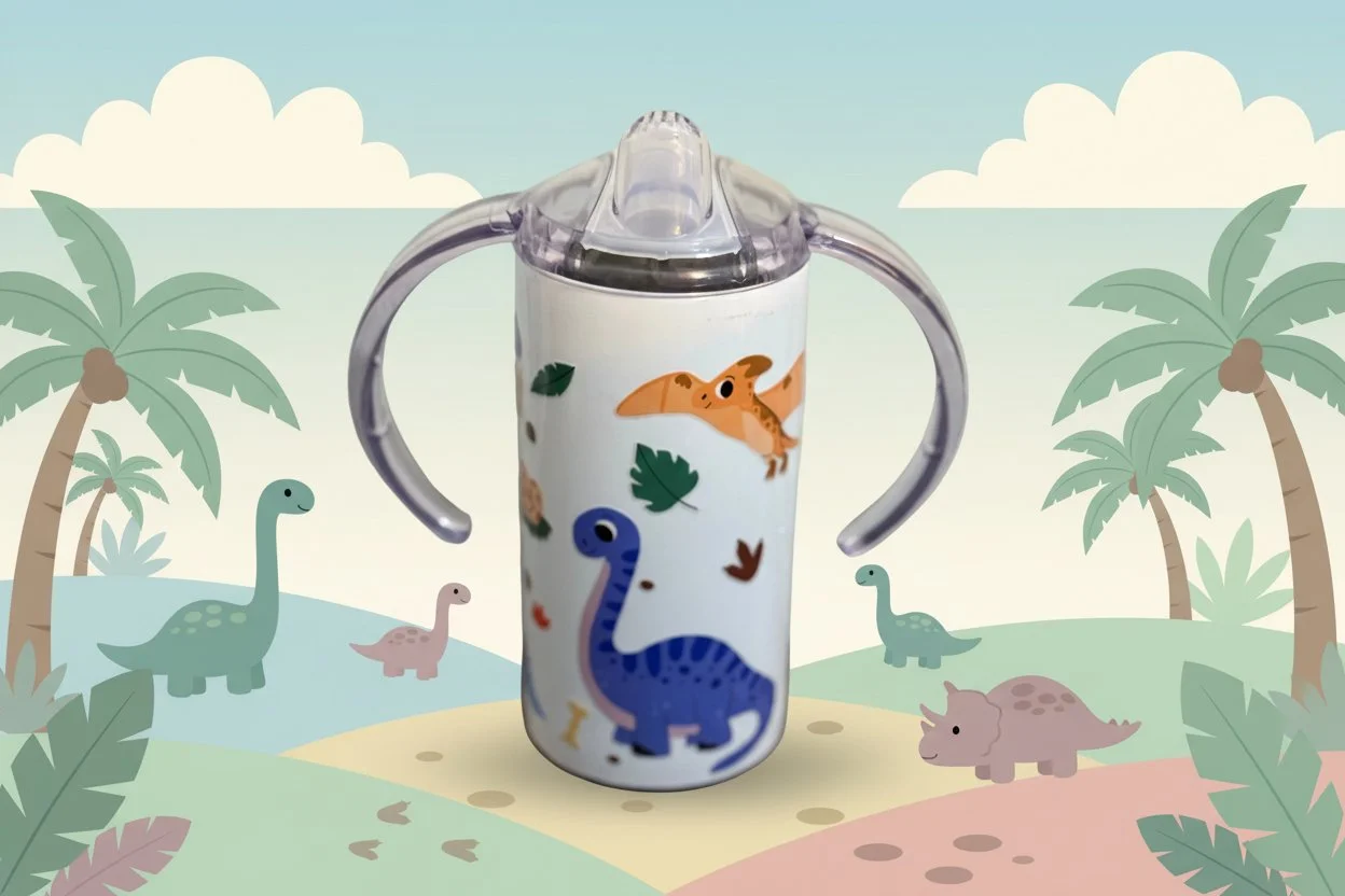 12oz Dinosaur Themed Sippy Cup
