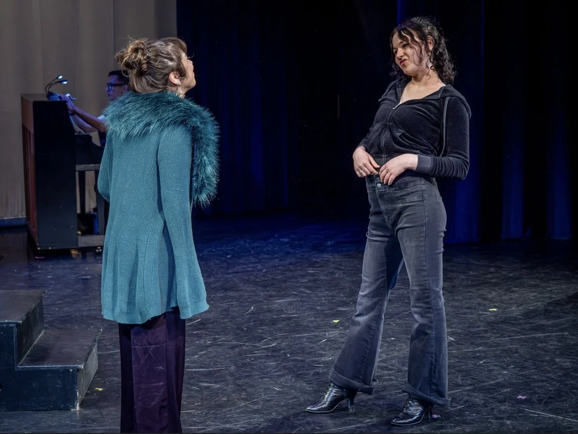 Makena Mitchell as Mrs. Schroeder in Montclair State's "Anyone Can Whistle"