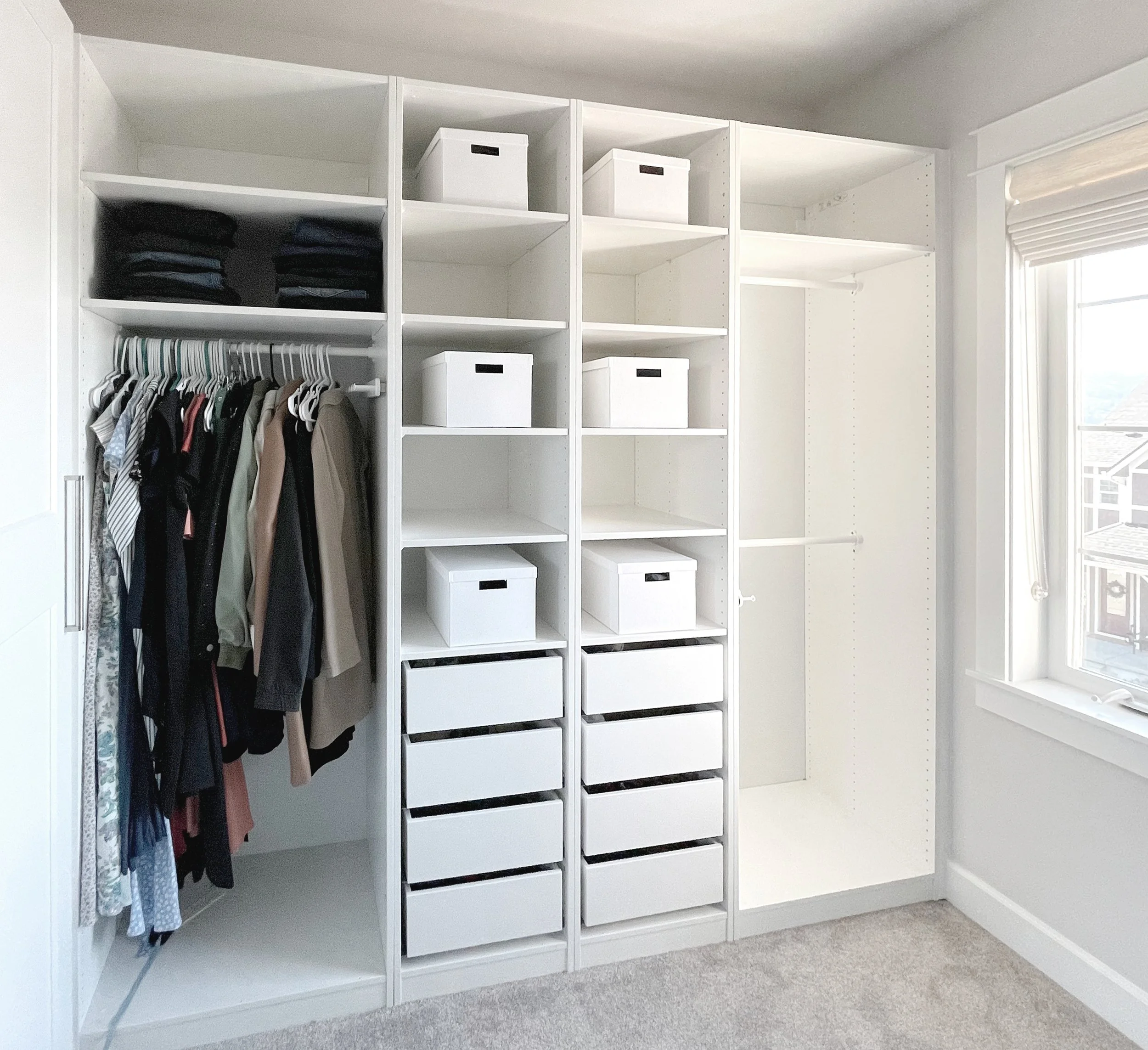 Custom Walk-In Closet System with Island and LED Lighting - Sai Remodeling LLC Bellevue & Mercer Island