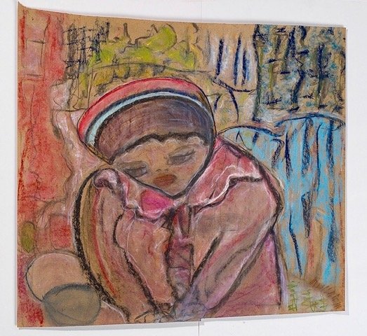 Iris Klein 
 The Forrest for the Trees , 2017 
Chalk pastel on archival brown paper 
23.5 × 24 in