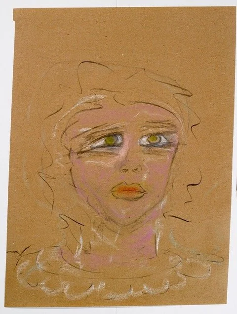 Iris Klein 
 The Process of Becoming , 2017 
Chalk pastel on archival brown paper 
24 × 18 in