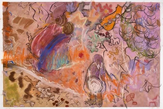 Iris Klein 
 Expectation , 2017 
Chalk pastel on archival brown paper 
20 × 30 in