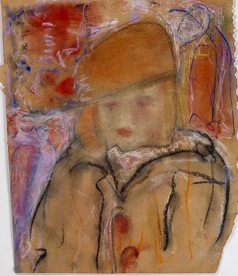 Iris Klein 
 Soft Focus , 2017 
Chalk pastel on archival brown paper 
24 × 20.25 in