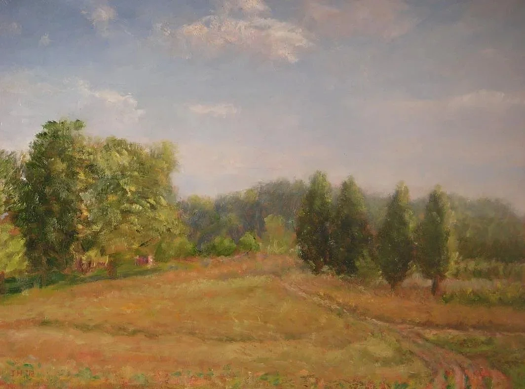 Impressionist Field and Farm Buildings