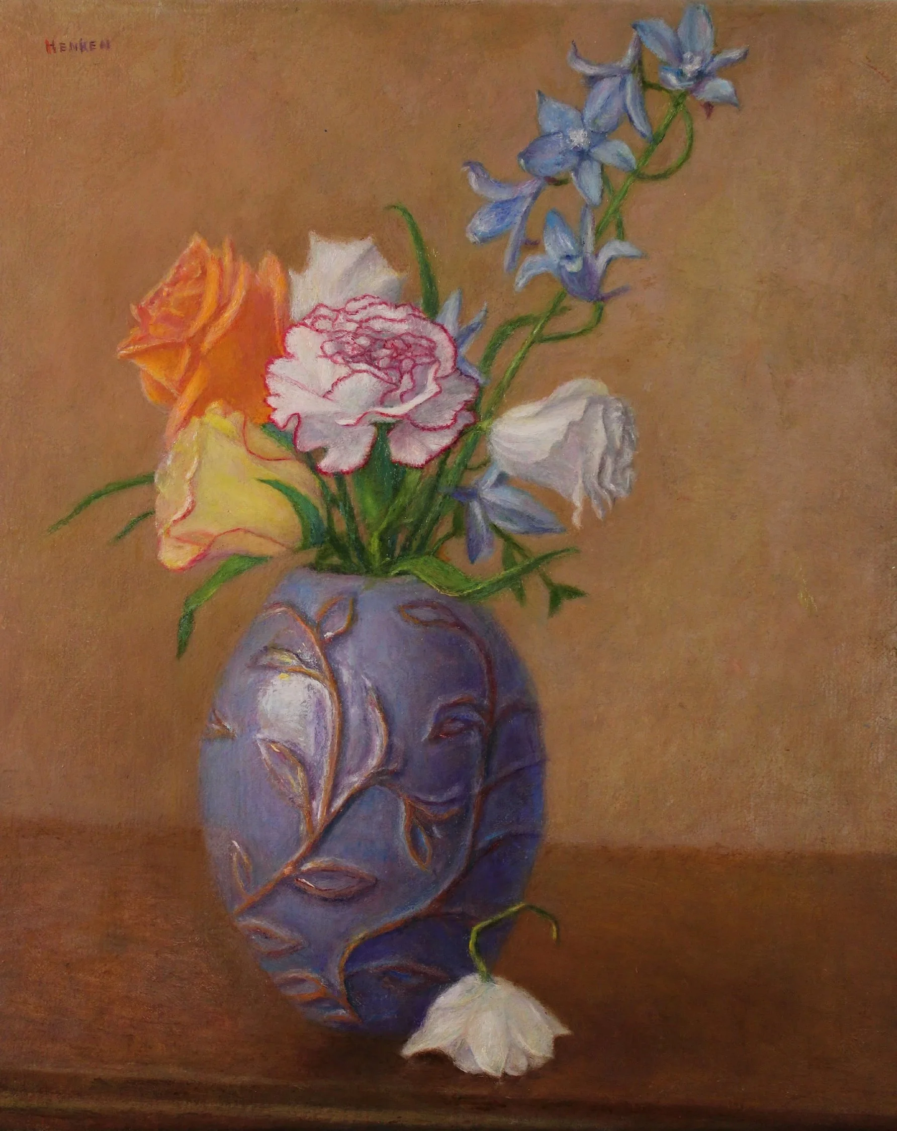 Purple Vase and Flowers