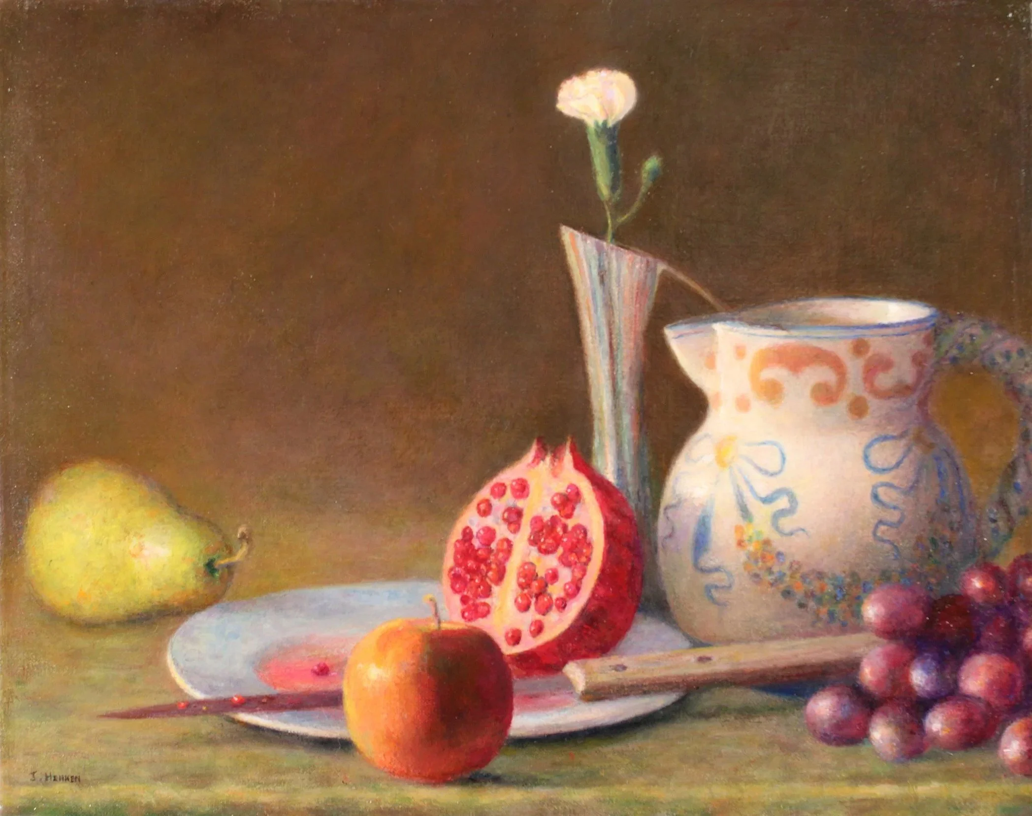 Pomegranate with Italian Pitcher