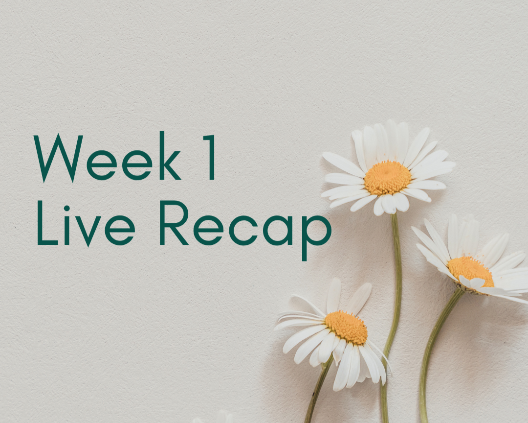 Week 1 Recap: Ground Floor &amp; The Summer Baseline