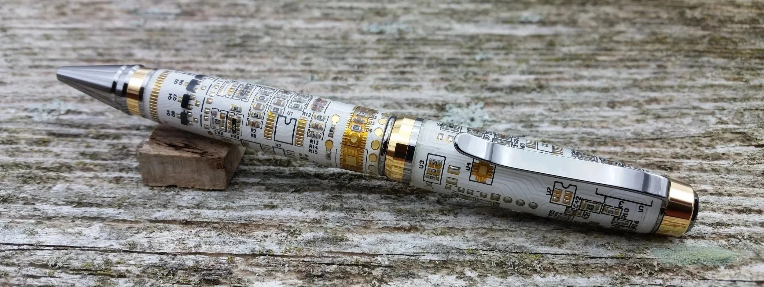 Ballpoint Twist Pen White Circuit Boards