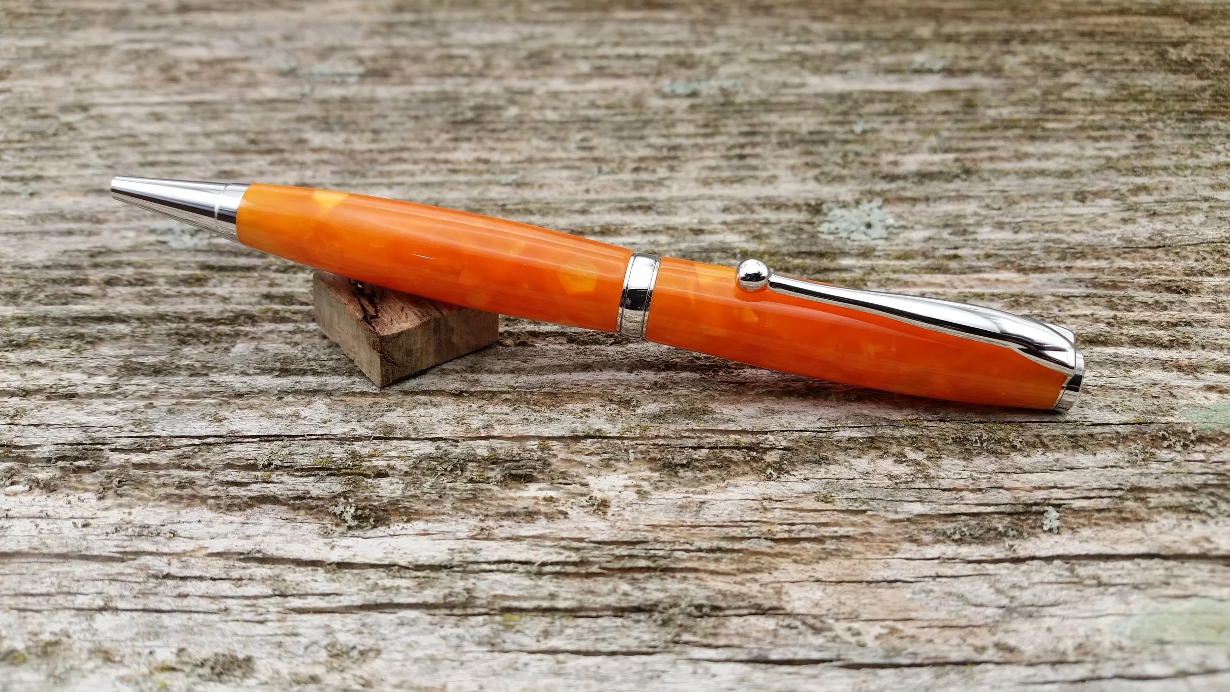 Ballpoint Twist Pen Orange Resin