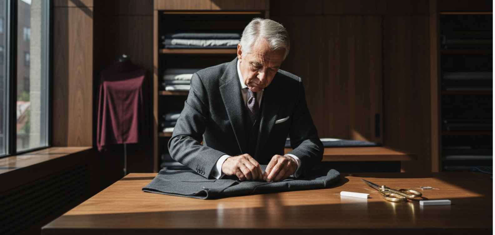 Searching for bespoke suits in Montreal? Discover Maison Bobillier's 134-year heritage of hand-crafted tailoring for a perfect fit no machine can replicate.