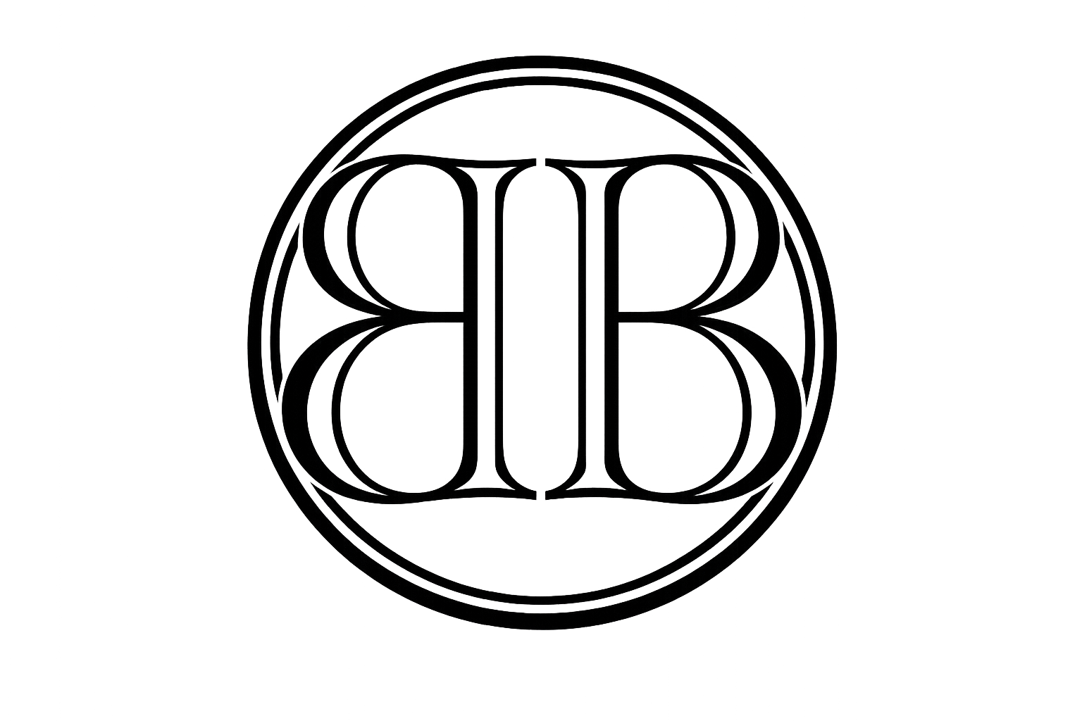 A minimalist black-and-white logo featuring a circular design with interlocking shapes and the letter 'B' in the center.
representing bobillier bespoke logo register. Montreal suit