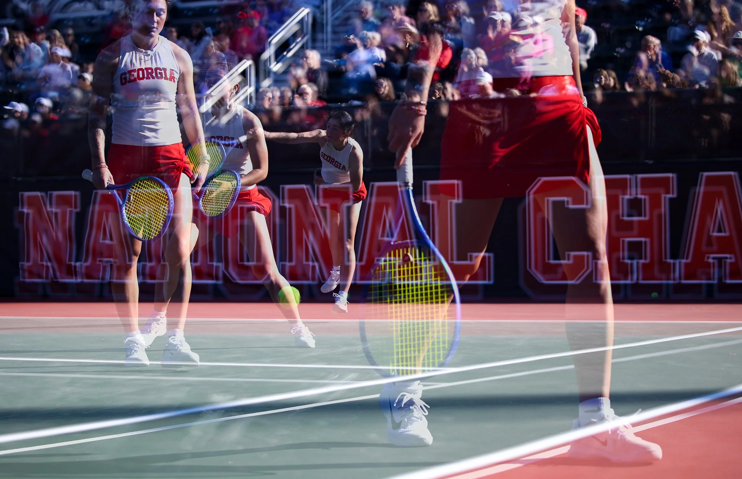 Georgia senior Anastasiia Lopata walks off the court after losing a set during a tennis match between the University of Georgia and Louisiana State University at Dan Magill Tennis Complex in Athens, Georgia, on Saturday, Feb. 28, 2026. Georgia won 4-