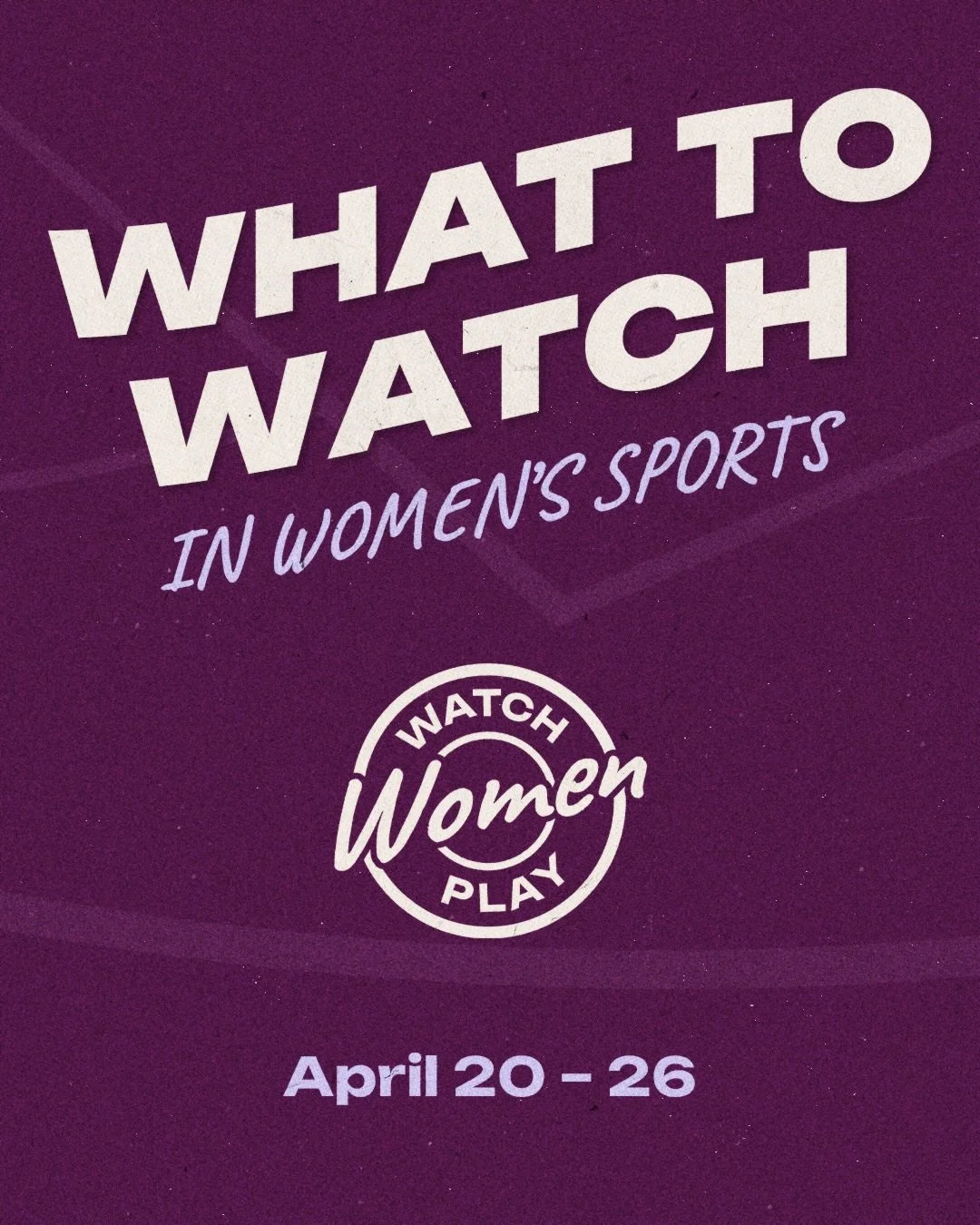 It&rsquo;s an exciting week in women&rsquo;s professional sports! 🏀⚽🏒

The @wnba Preseason starts this Saturday! We&rsquo;ll get a first look at the new rosters following the draft and free agency chaos.

The @nwsl is back this week following a ser