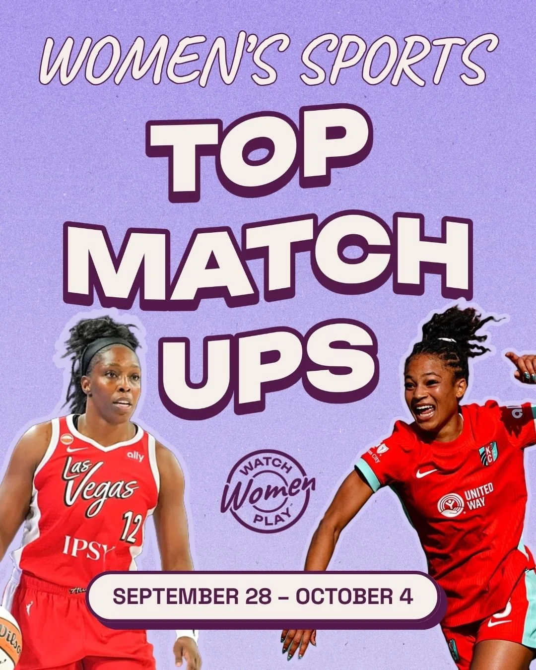 Here's our top @wnba and @nwsl matchups this week! 

Visit our website to view the full women&rsquo;s sports calendar, including game times in your time zone and where to watch! Link in bio!