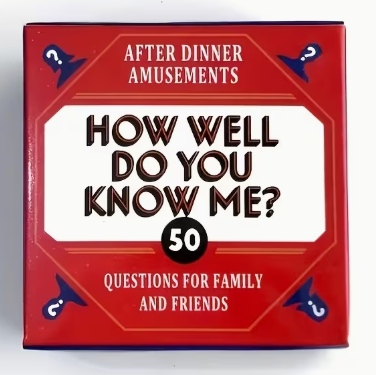 How well do you know me card game