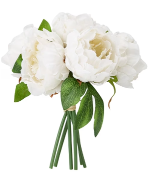 Artificial white flowers