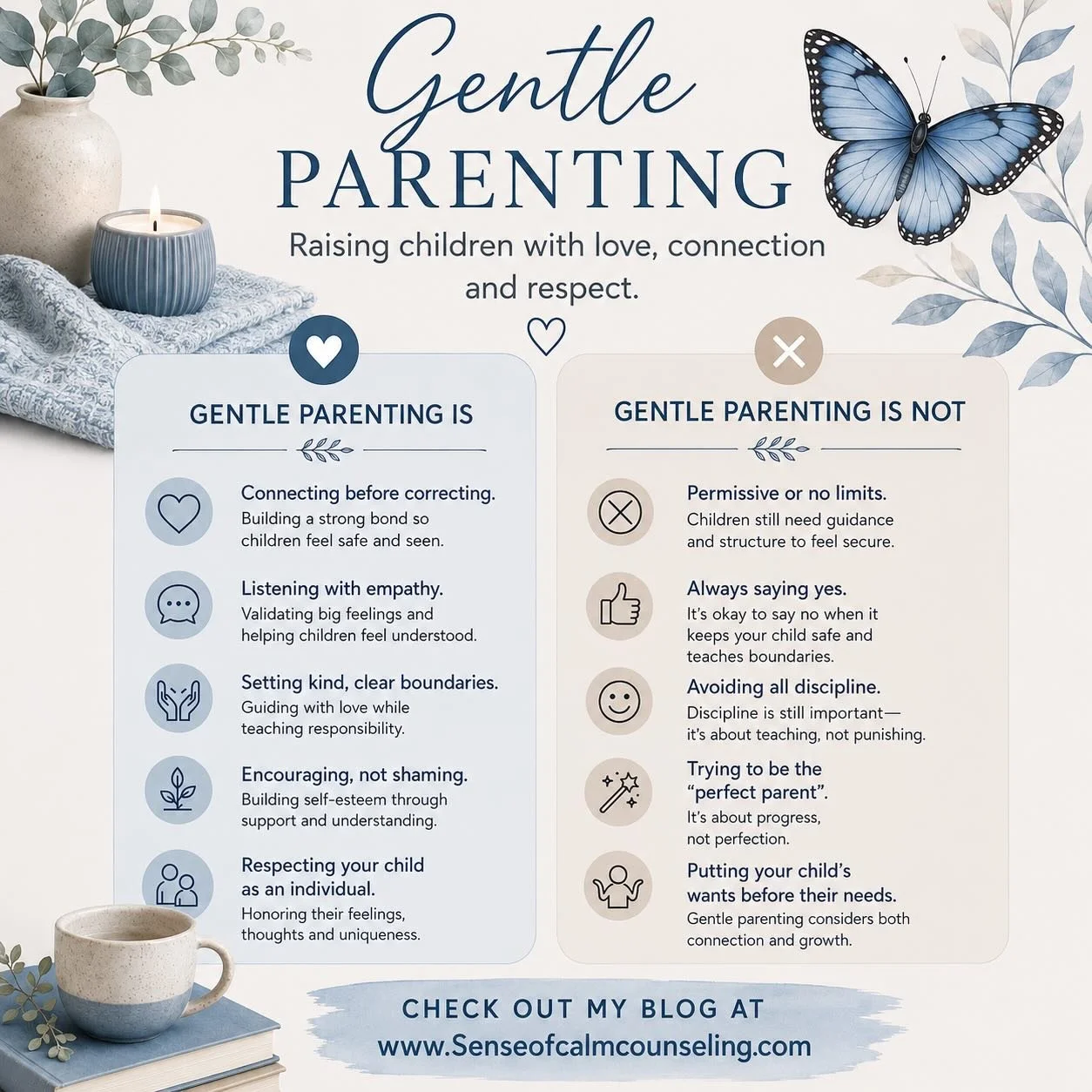 #gentleparenting #misconceptionsdebunked #connectbeforecorrect #parenting #senseofcalmcounseling