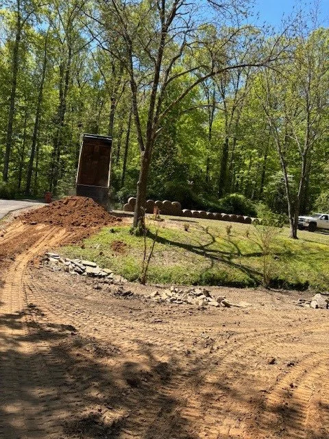 Land grading project in Bartlett TN