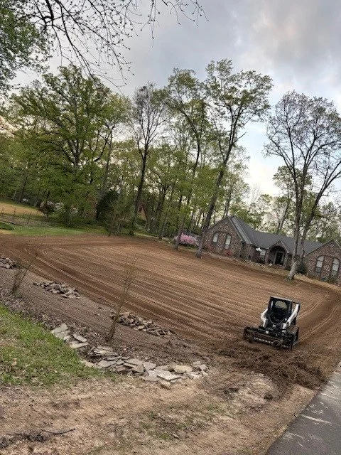 Land Leveled by a contractor in Bartlett TN.