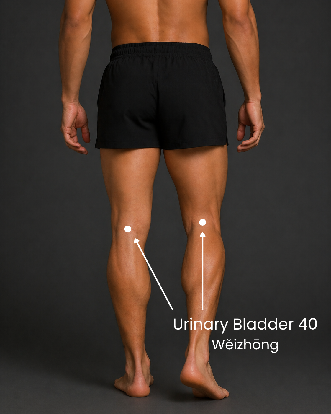 Bladder 40 acupuncture point location for cooling blood and skin relief