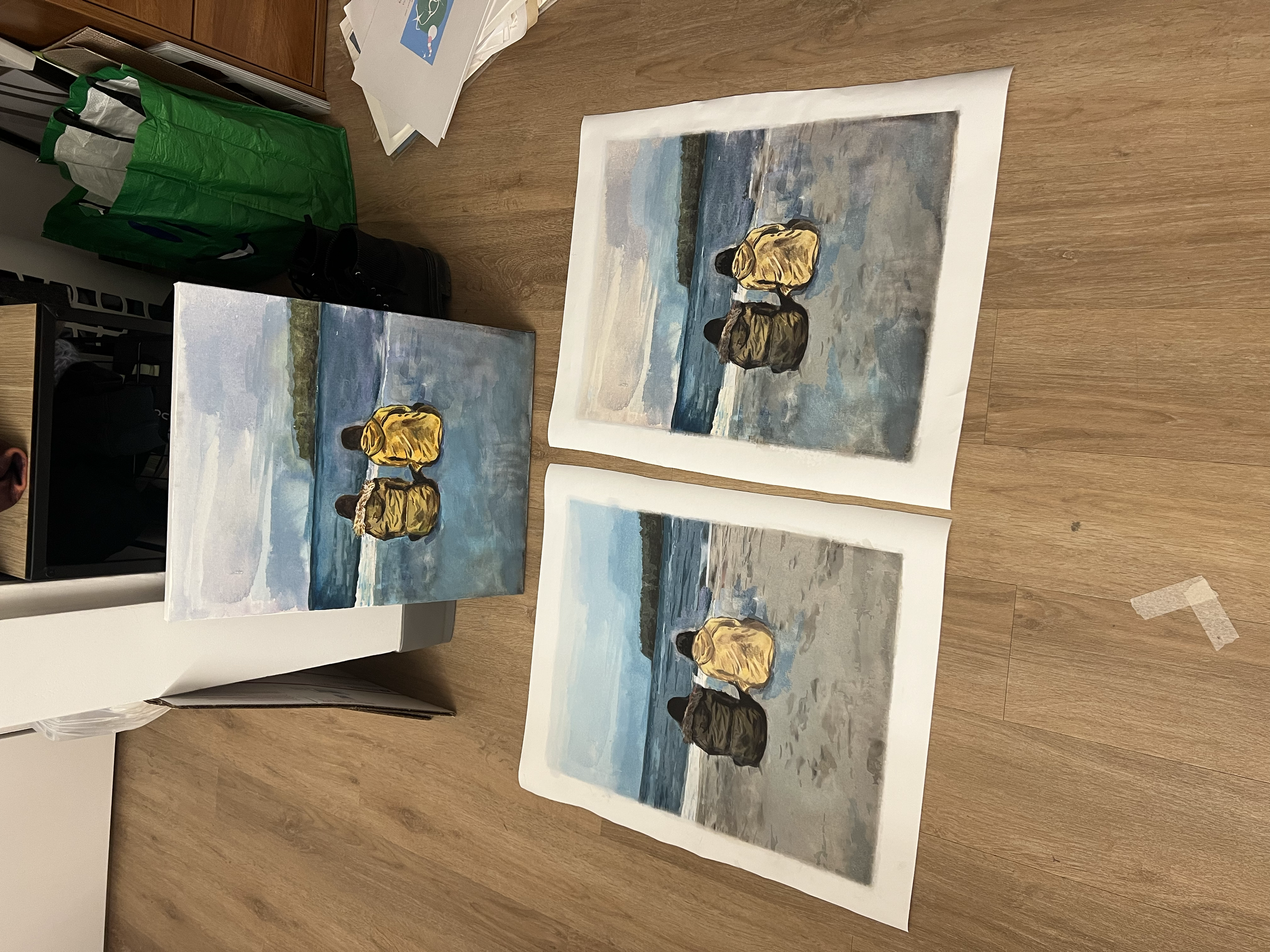 Original Painting by Daisy Quan. Digitally Altered and printed on canvas to make 3 different versions.