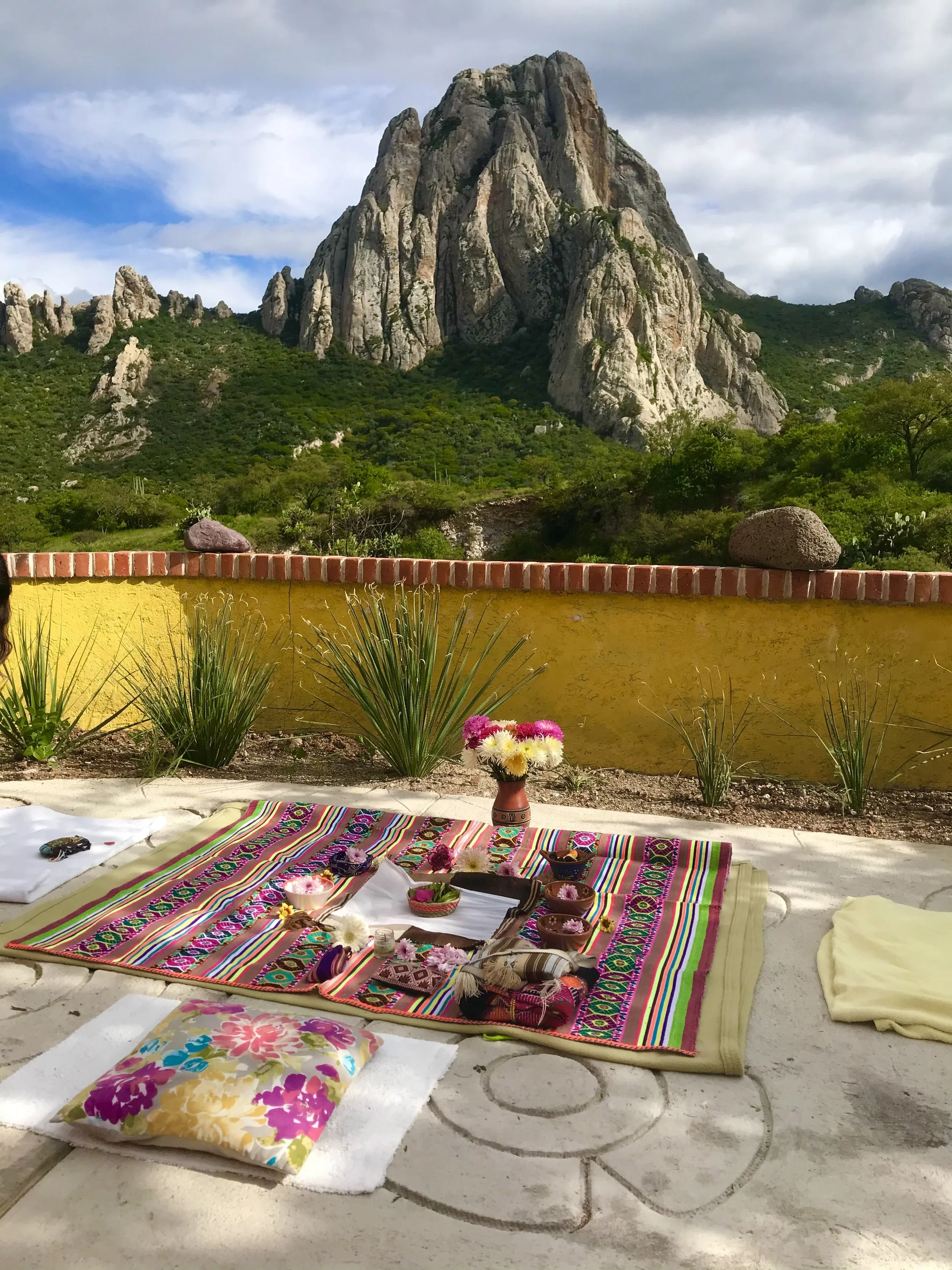 Monday, August 11 - Pachamama Ceremony & Offering
We come together to make an offering to the land and to the sacred mountain that calls us forward on this pilgrimage. With hearts full of gratitude, we thank the guardians for the life they sustain in