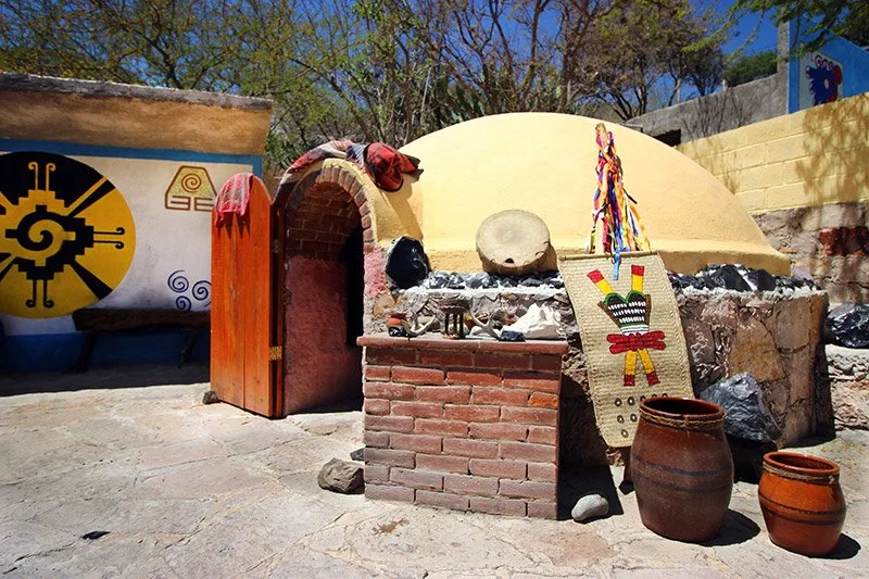 Sunday, August 10 - Temazcal Ceremony & Ofrenda to Itzpapalotl
We step into the warmth of the temazcal to begin our journey with blessing & purification.  After the ceremony, take time to rest in the pool. Then, together, we will build a beautiful tl