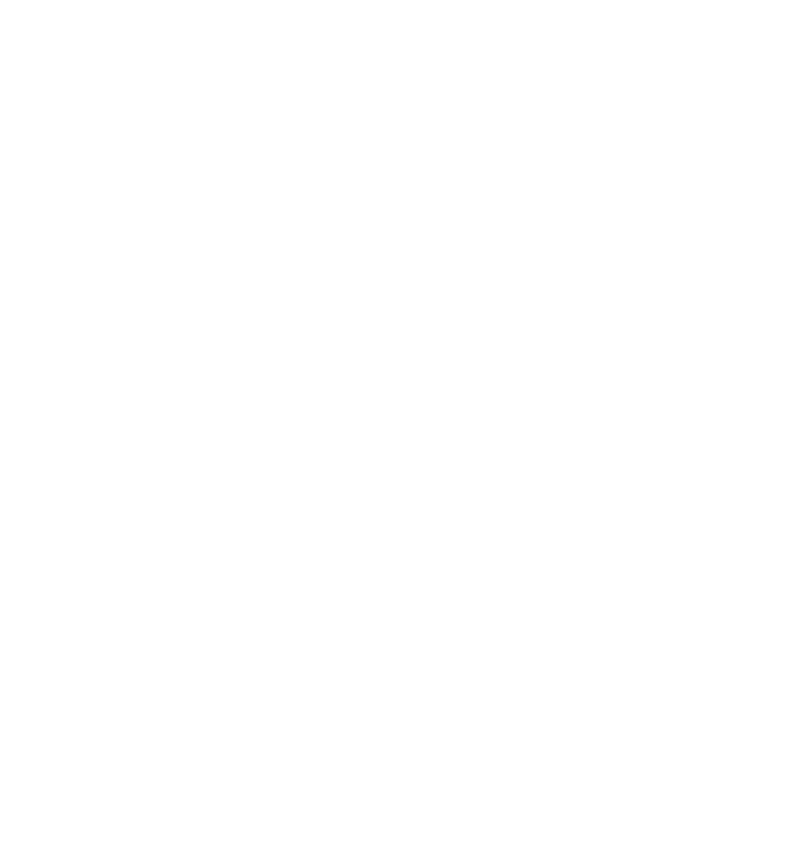 Black and white cartoon of a gnome with a beard, wearing a hat and headphones, smiling and waving.