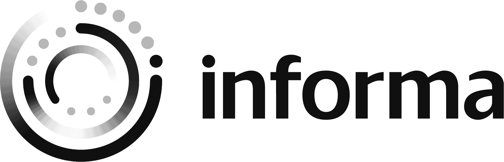 Black background with the white logo and text 'informa'