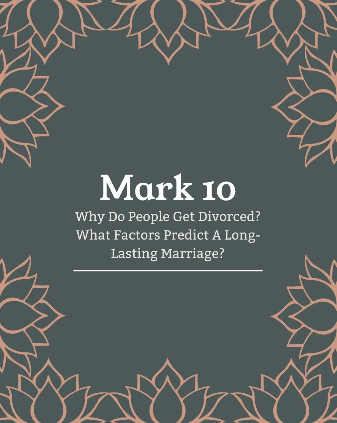 Divorce, Covenant, and an Unexpected Rabbit Hole: Sitting With Mark 10