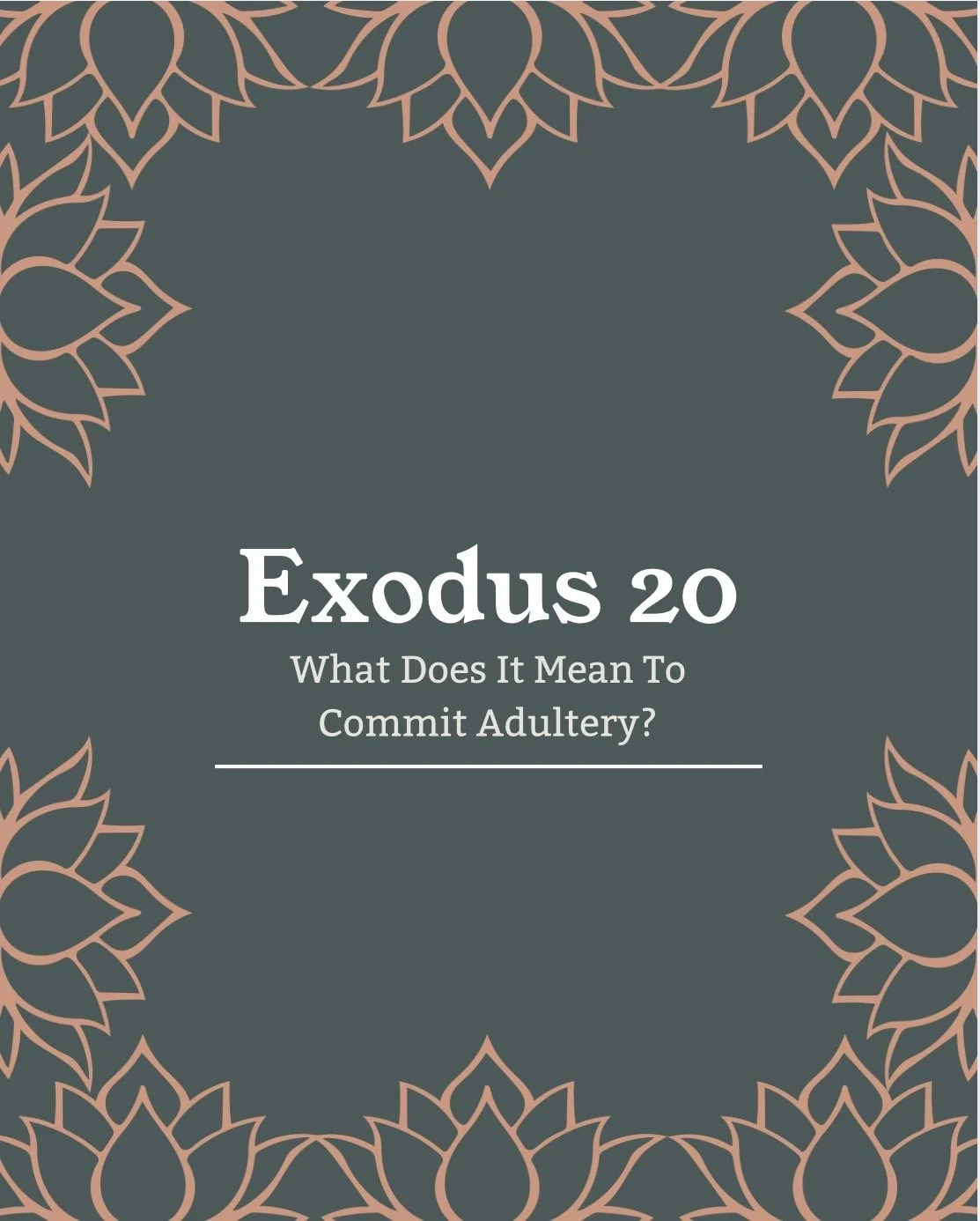 When “Do Not Commit Adultery” Gets Way More Complicated Than Expected