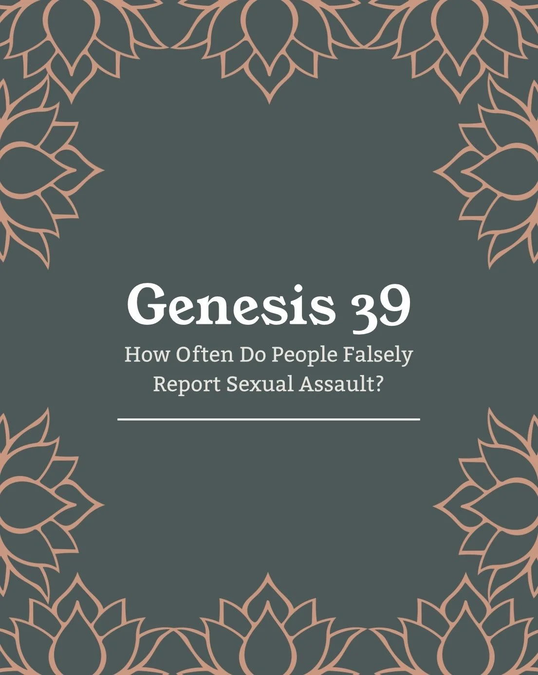 When Innocence Gets Punished: Reading Joseph &amp; Potiphar’s Wife at the Beach
