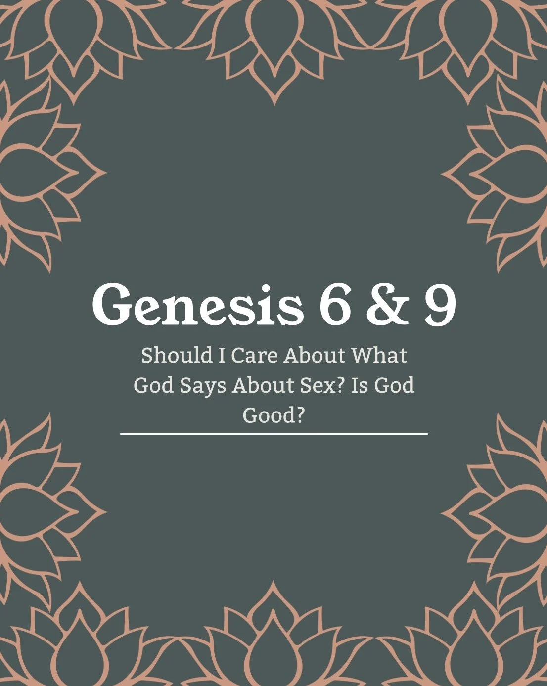 “When Scripture Isn’t Sexy: Wrestling With God’s Goodness in Genesis 6 &amp; 9”