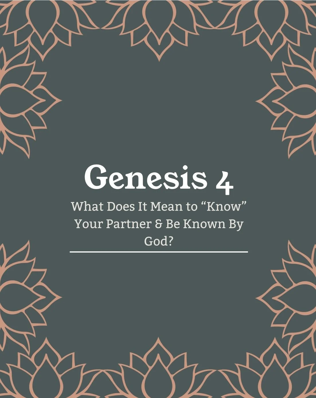 “What Scripture Means When It Says ‘He Knew His Wife’ ”