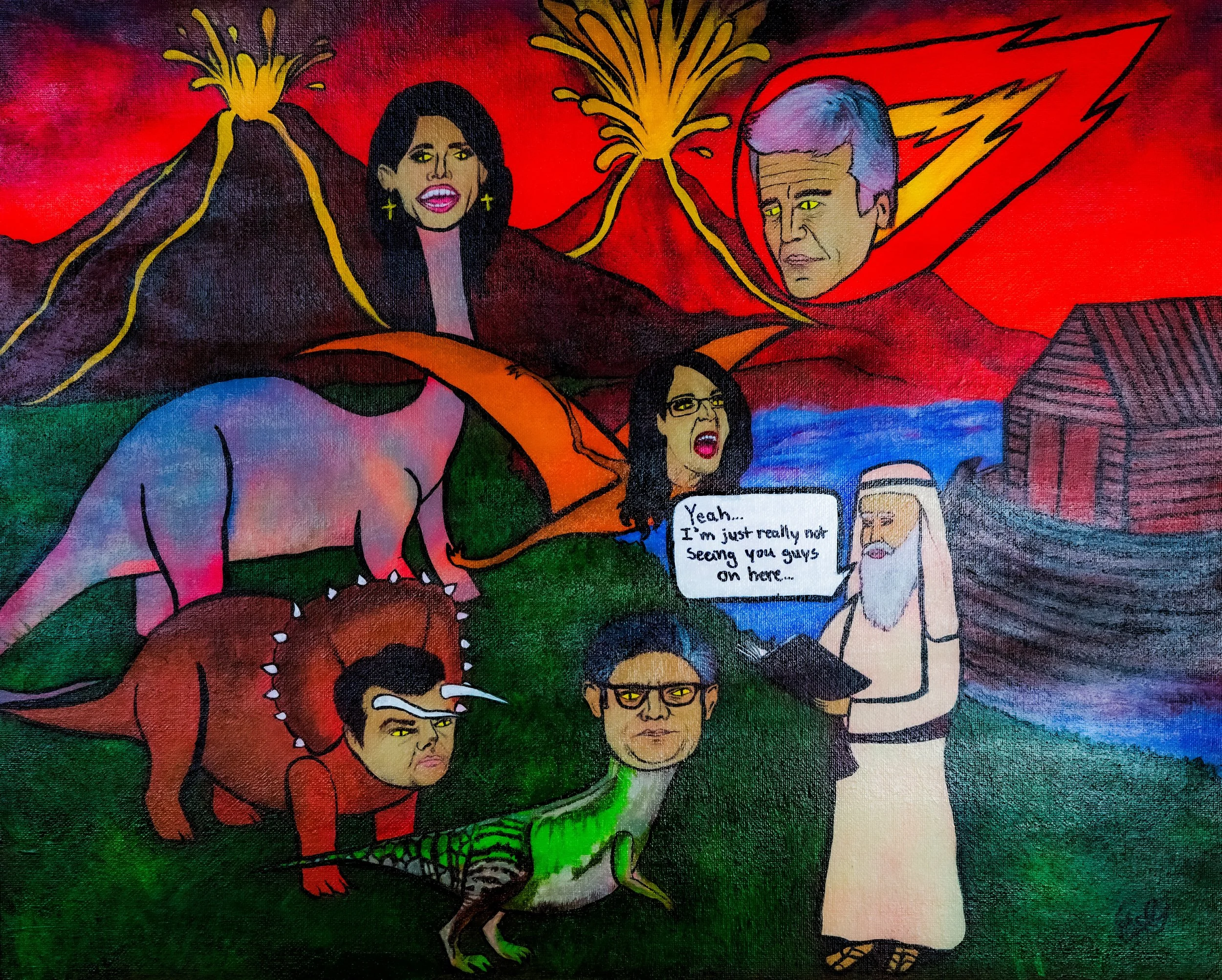 You May Not Believe in Dinosaurs, but They Believe in You Print