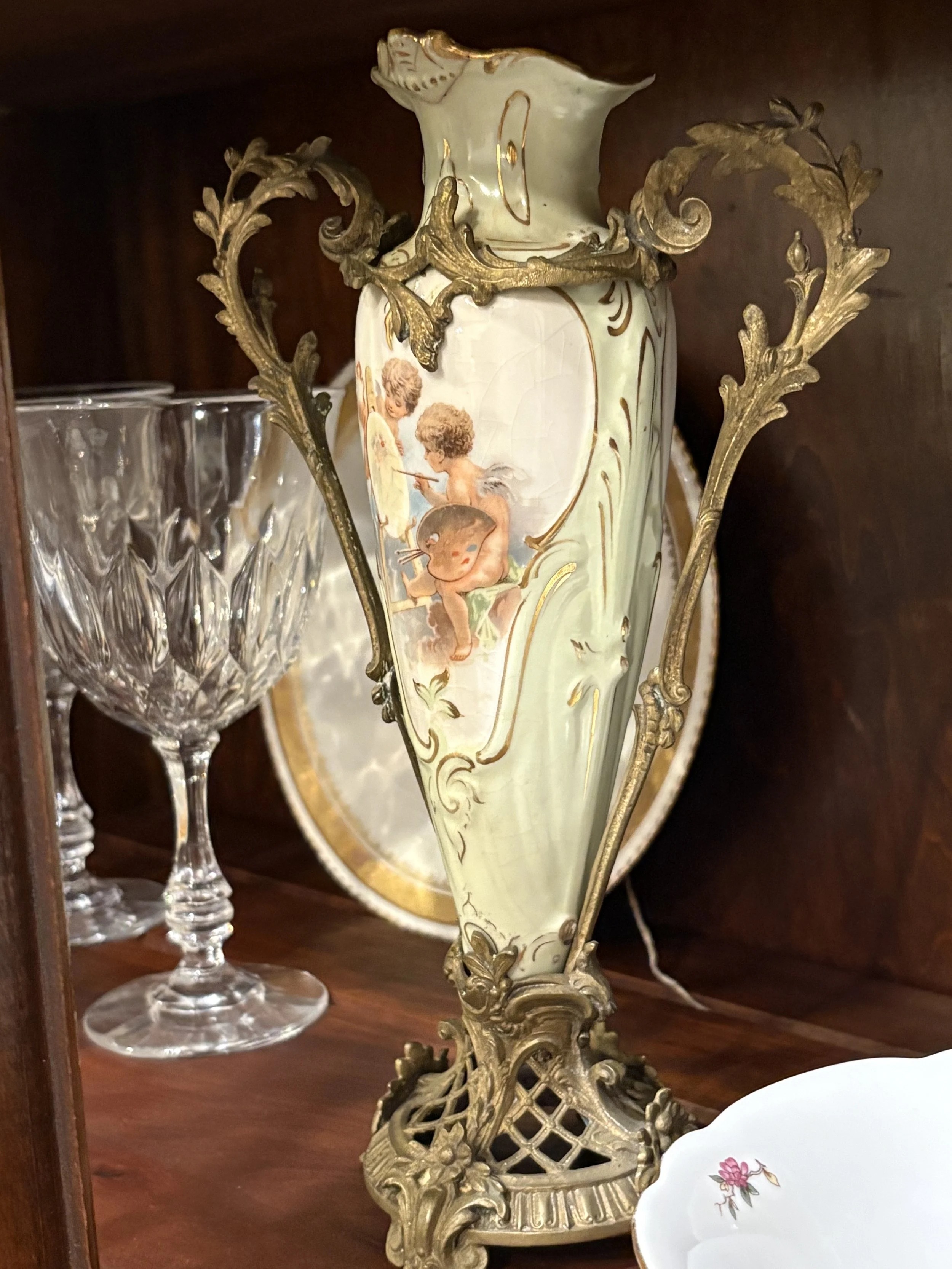 19th Century French Vase, Fine Porcelain