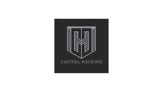 A logo with geometric lines forming a shield shape, with the words "CAPITAL HACKING" underneath.