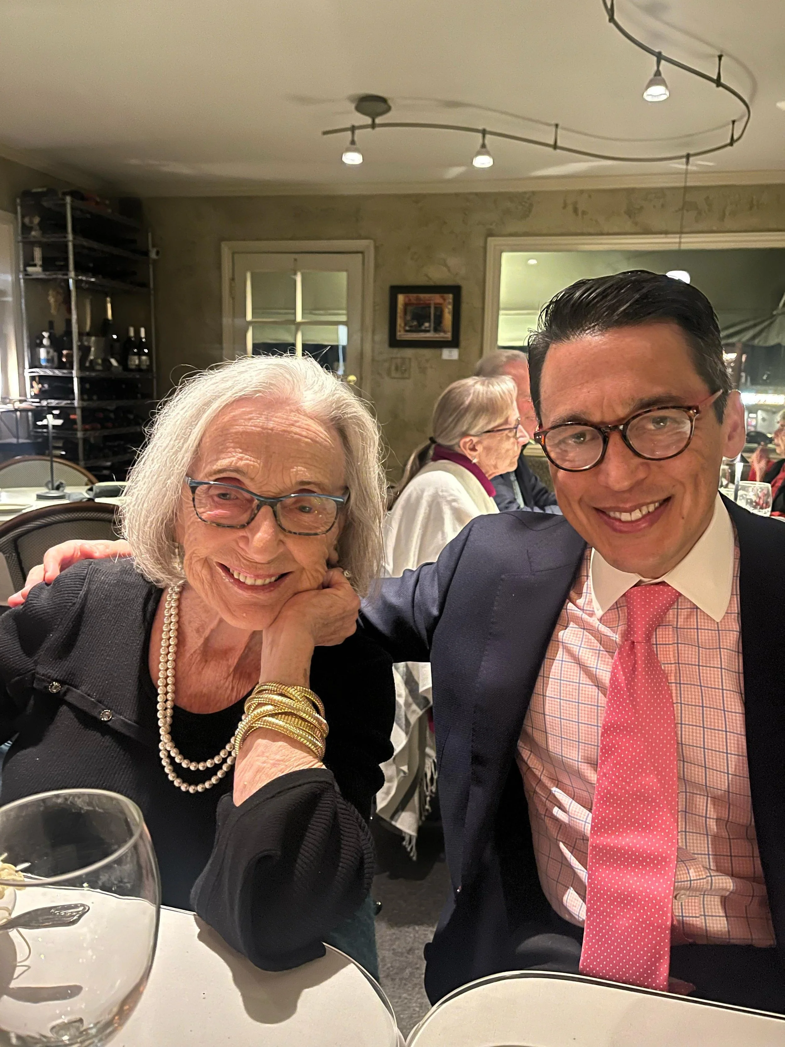 Stephen Kong with his mother.